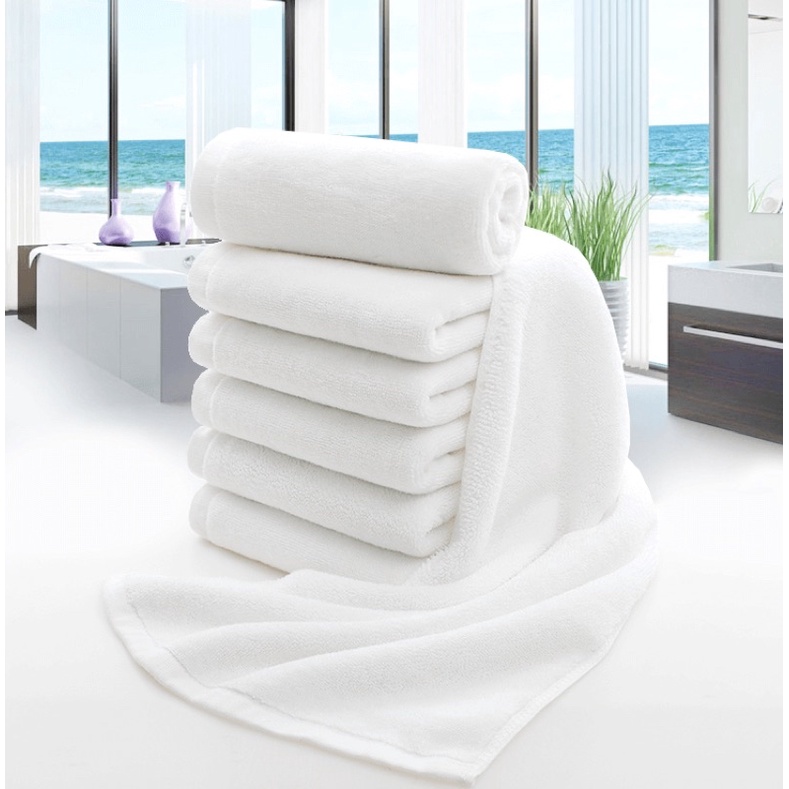 Khăn quấn đầu cho spa, khách sạn, khăn trải gối spa 100% cotton KT 35x70cm/120g