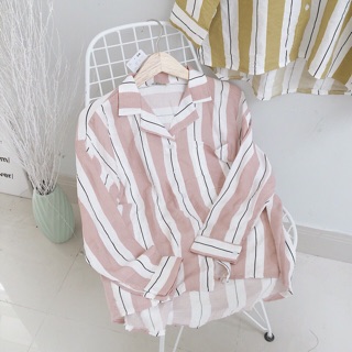 Áo sơmi sọc oversize