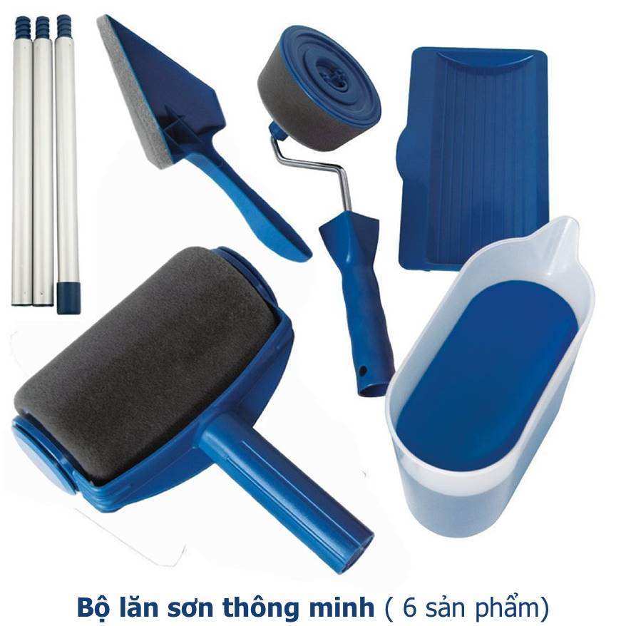 Bộ lăn sơn cao cấp,Bộ lăn sơn thông minh công nghệ mới Paint Runner( 6 sản phẩm) Quét Sơn Đều Màu Và Mịn - Mẫu Mới