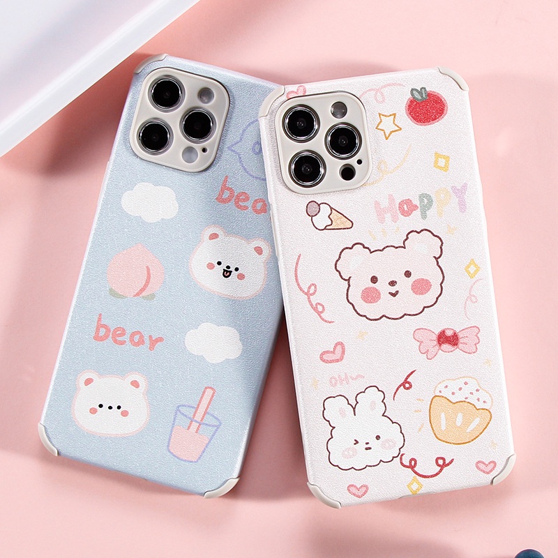 Ốp lưng iphone Ốp Điện Thoại Da Nhân Tạo Hoạt Hình Cho Iphone 11 Pro Max X Xr Xs Max 7 8 Plus Se 2020 12 Pro Max 12 Dinuo case