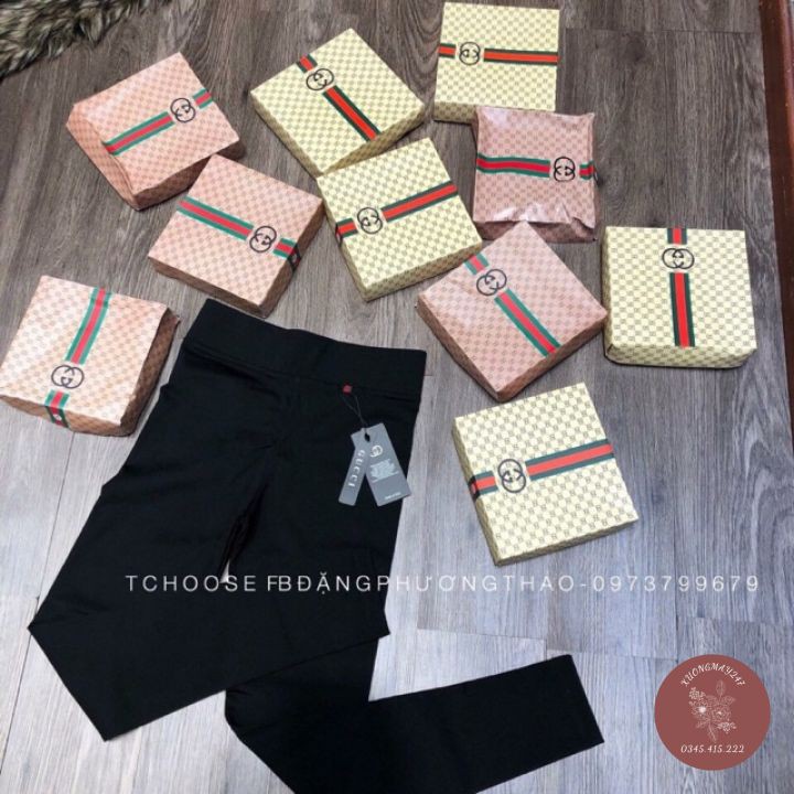 [Hot trend] Quần Legging Guc Kèm Hộp Hàng Loại 1 Mặc Siêu Tôn Dáng