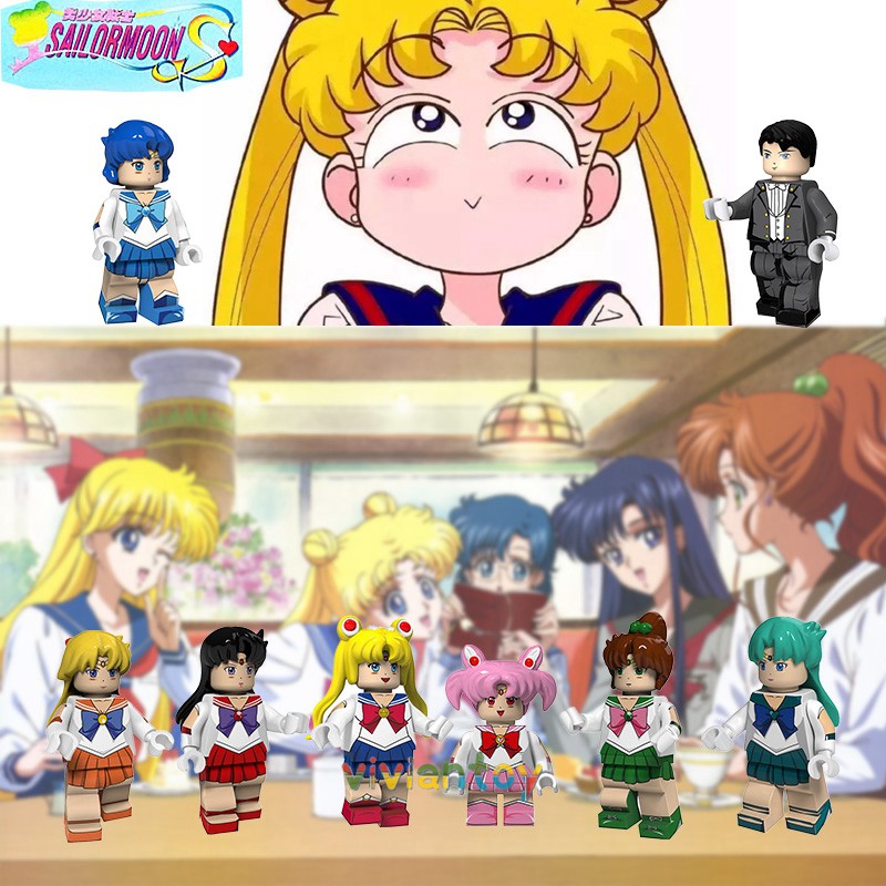 CHIBI SAILOR MOON REI Bộ Lắp Ghép Lego Nhân Vật Thủy Thủ Mặt Trăng