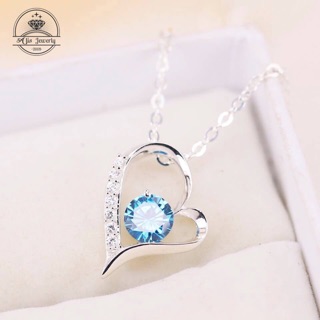 Dây chuyền bạc Tim nghiêng