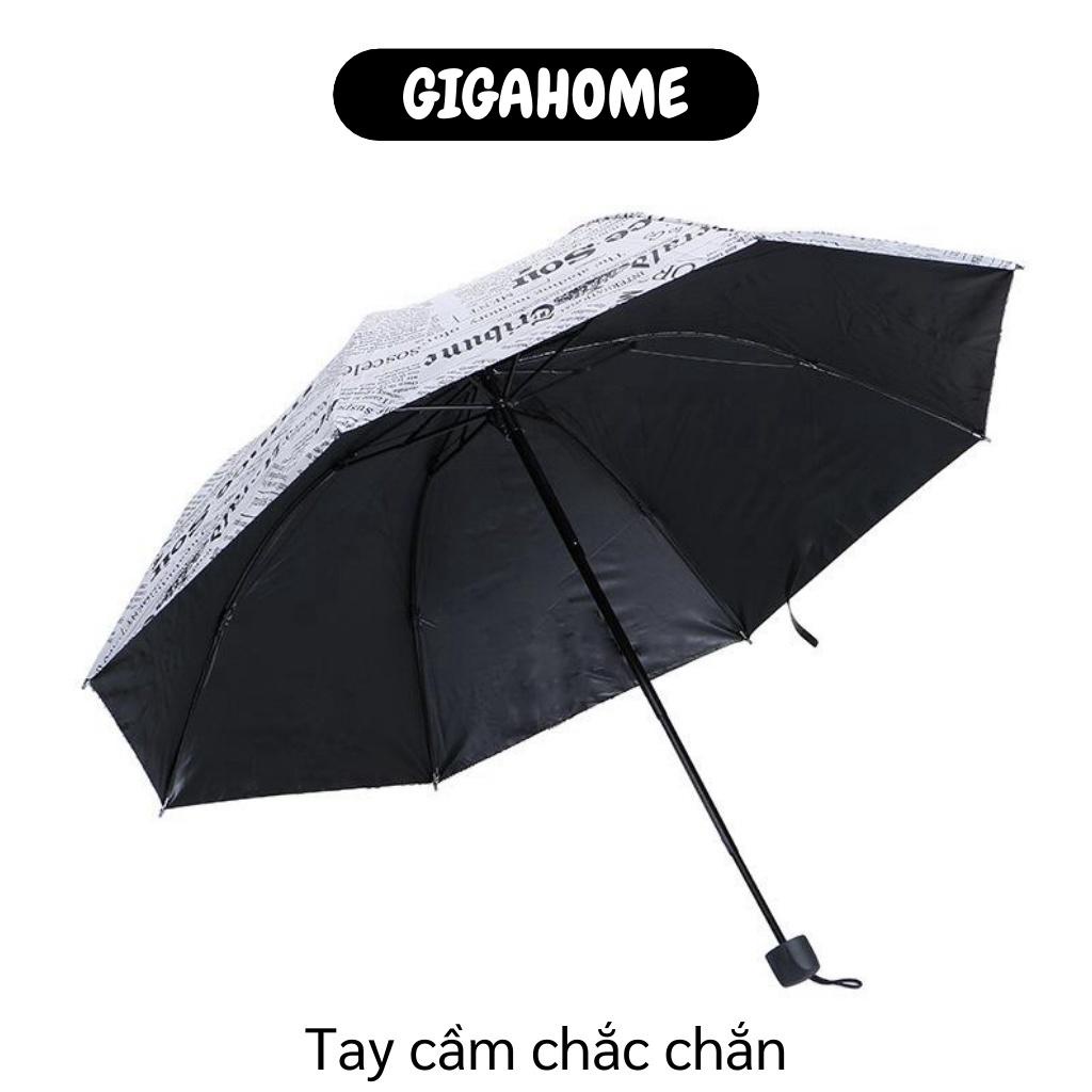 Ô Cầm Tay GIGAHOME Dù Giấy Báo Che Mưa, Chống Nắng Cá Tính, Dù Cầm Tay Gấp Gọn Model 7585