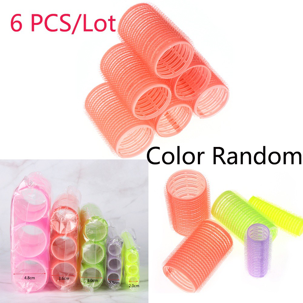 [Hàng mới về] Set 6 Lô Uốn Tóc Chuyên Nghiệp Màu Sắc Ngẫu Nhiên