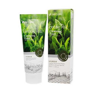 Sữa Rửa Mặt Green Tea 3W Clinic 100ml phù hợp da nhờn, da mụn, lão hóa