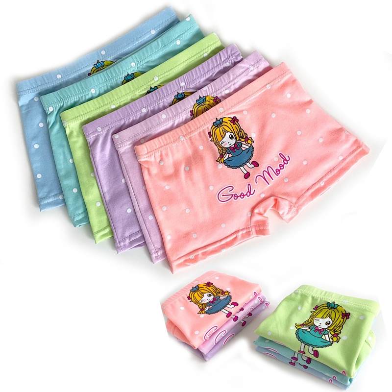 Cá Tuyết [2XL-L-M] [3-14 Năm]☑️ Quần Lót Vải Lụa Thời Trang Đáng Yêu Dành Cho Bé Gái Z020# Quần Short In Họa Tiết Hoạt Hình Dễ Thương Cho Bé