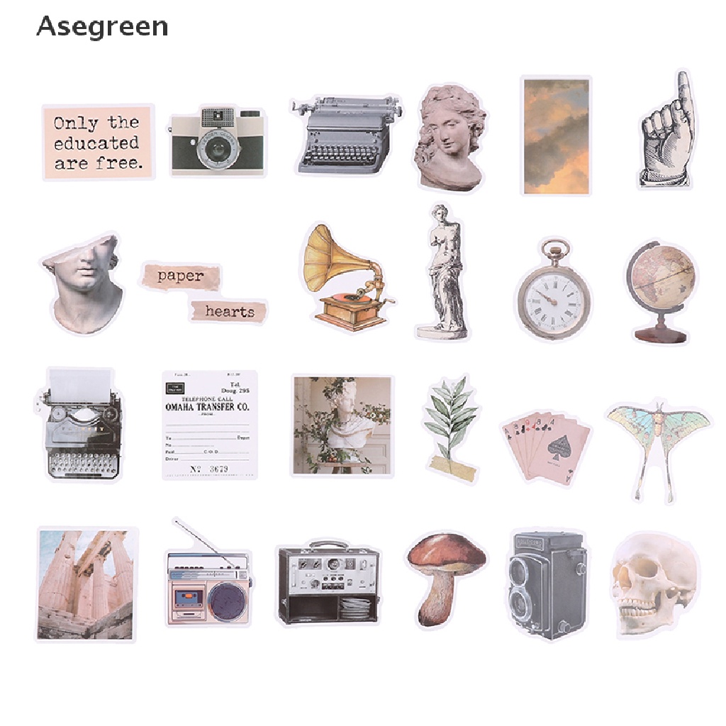 Bộ 50 Miếng Dán Hình Graffiti Hoạt Hình Nghệ Thuật Cổ Điển Trang Trí Laptop / Điện Thoại / Xe Hơi