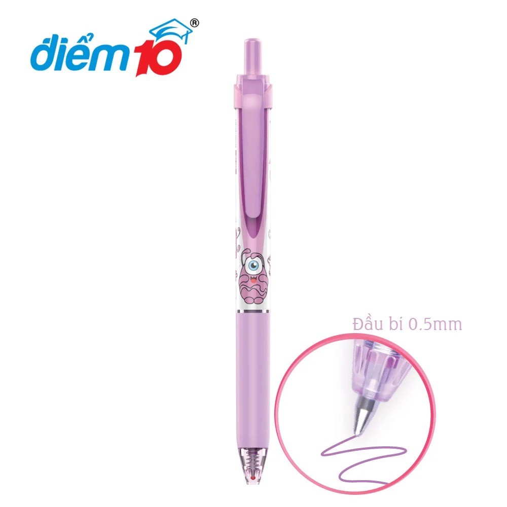 Combo 20 Bút Gel Thiên Long Mondee TP-GELE003- 3 màu mực Xanh/ Tím/ Đen- Mực Xóa Được