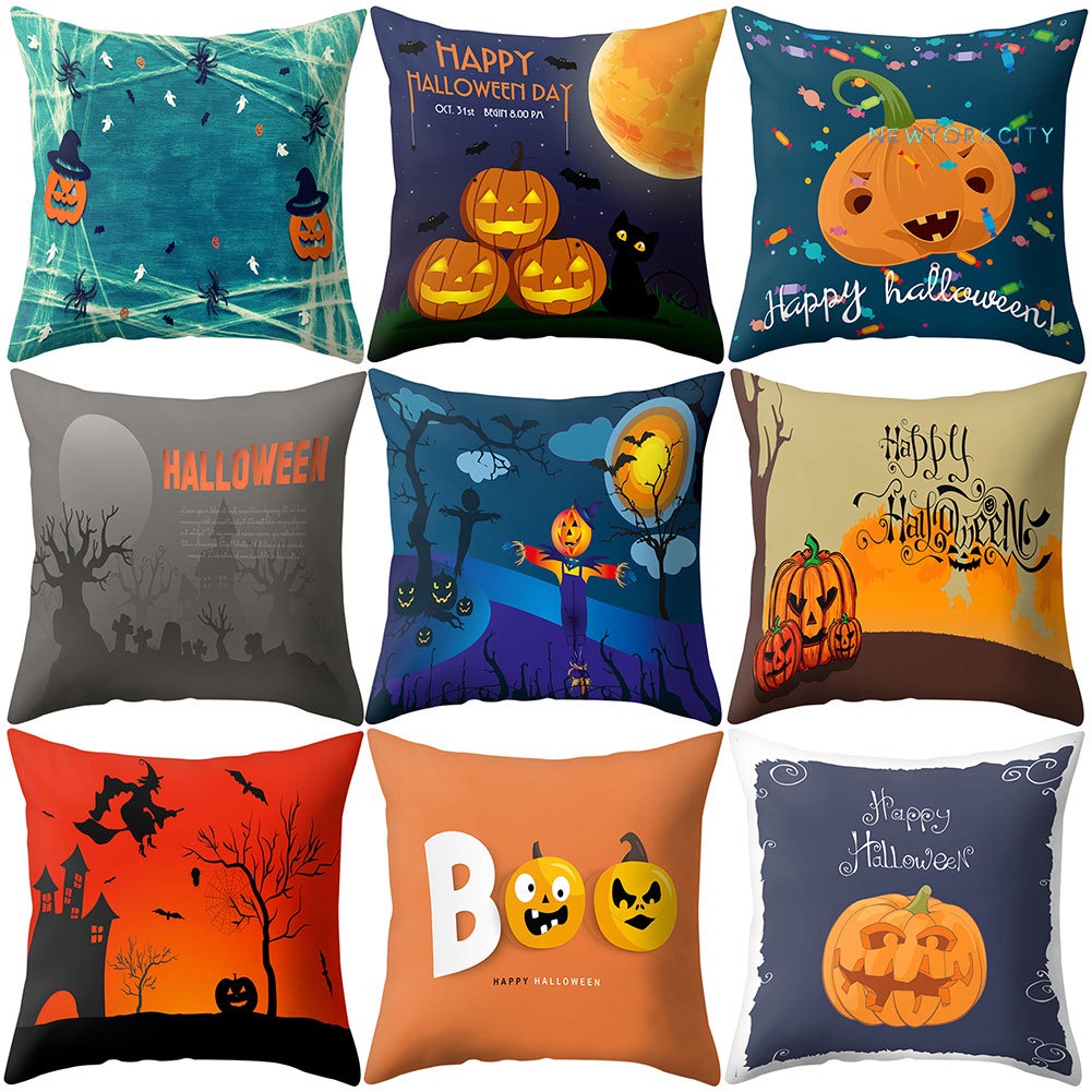 Vỏ Gối Sofa Trang Trí Chủ Đề Halloween