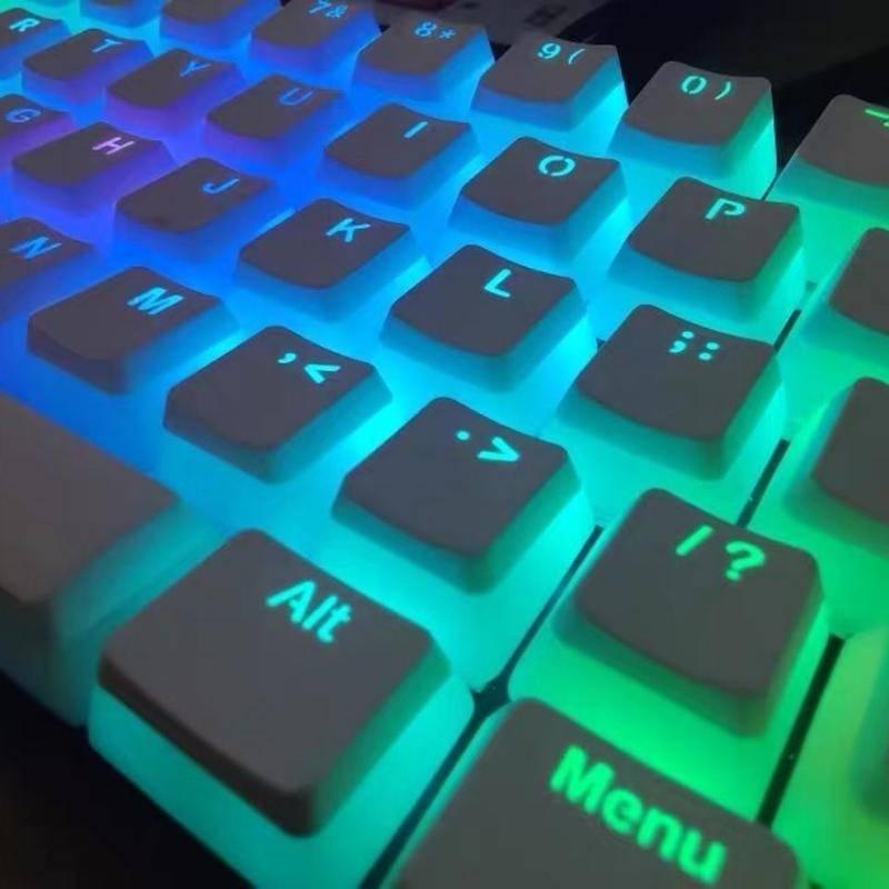 PBT pudding translucent keycaps OEM profile for 61/71/87/104/108 /64/68/84/96/980 layout keyboard