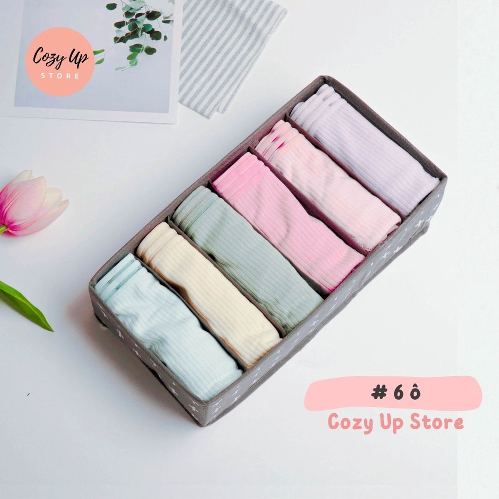 Hộp Đựng Đồ Lót Gấp Gọn 6 Ngăn