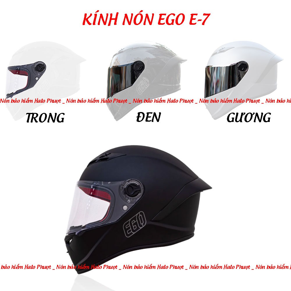 Kính thay cho mũ bảo hiểm EGO E7 (chính hãng)