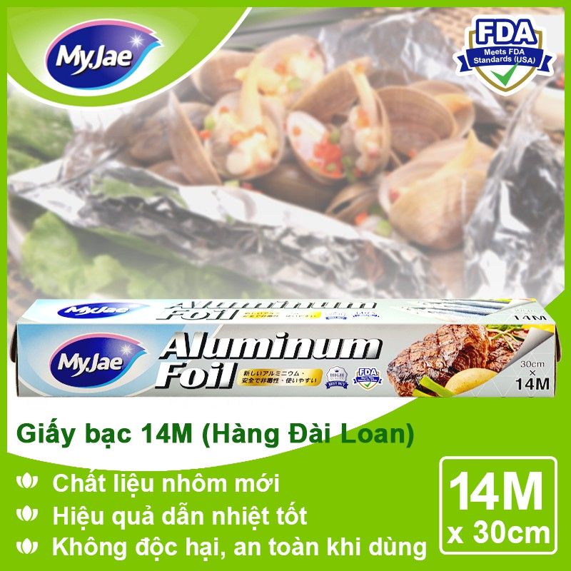 Giấy bạc nướng thực phẩm MyJae Đài Loan 30cm×14m