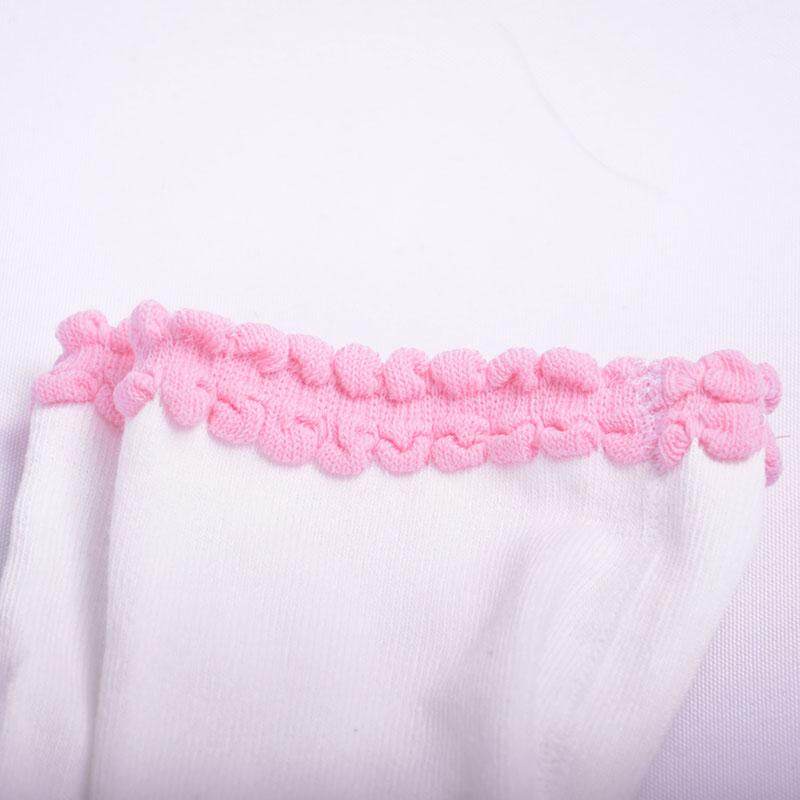 Vớ Dài Ôm Chân Phối Ren Đính Nơ Dễ Thương Dành Cho Bé Gái 0-24 Tháng Tuổi