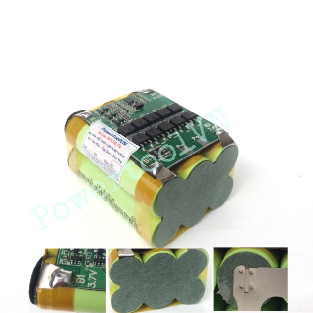 Khối pin 12v 3s2p dạng vuông lắp vừa vỏ máy nati,bosch,...