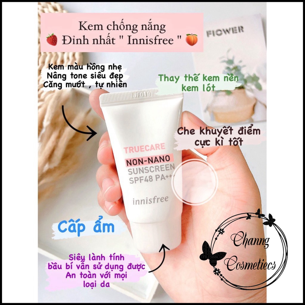 (Mini) Kem Chống 1 Nắng VẬT LÝ Innisfree Truecare Non-Nano Súncreen 10ml
