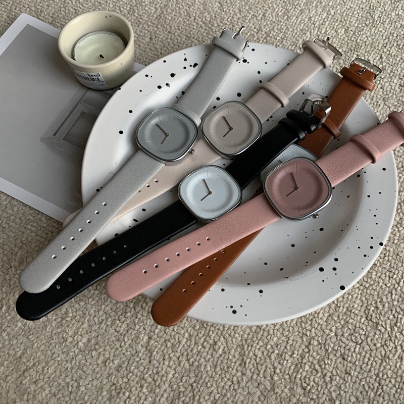 Đồng Hồ Đeo Tay Mặt Vuông Thiết Kế Thời Trang Cho Nam Nữ