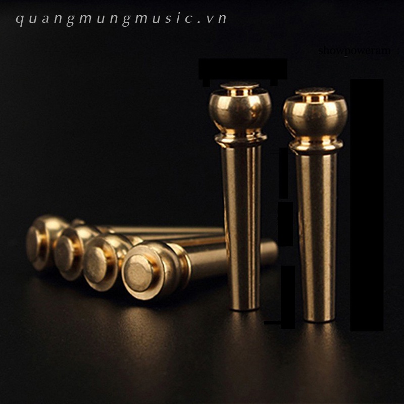 Bộ 6 Chốt Đàn Guitar Bằng Đồng Đúc Nguyên Khối Cao Cấp