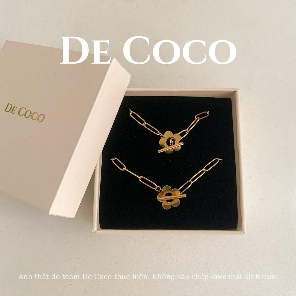 Bộ phụ kiện vòng cổ, vòng tay De Coco Lensy xích hoa