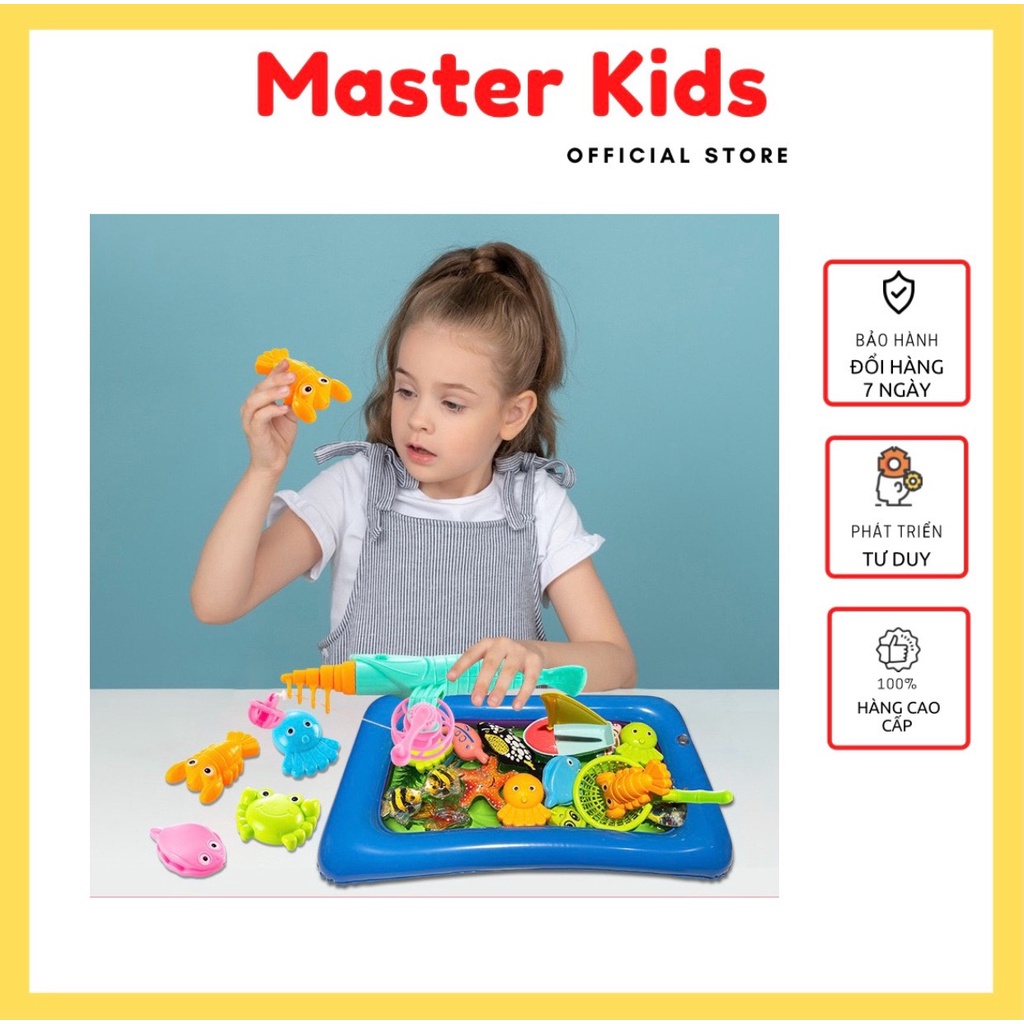 [Đồ chơi khám phá] Đồ chơi hồ câu cá nam châm mini dễ thương cho bé Master Kids