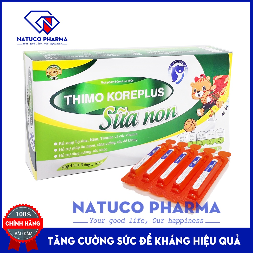 THIMO KOREPLUS Sữa Non Siro tăng sức đề kháng - bổ sung kẽm và các vitamin giúp bé ăn ngon, tiêu hóa khỏe, đề kháng tốt