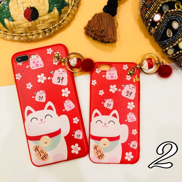 Ốp lưng mèo thần tài - mèo may mắn Ip 6 6plus 7 7plus X