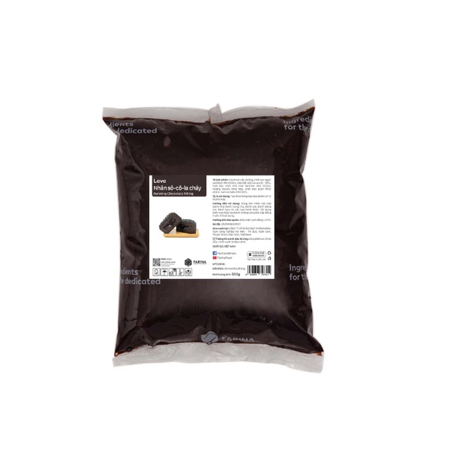 Nhân trứng chảy/ soocla chảy LAVA Farina 500g