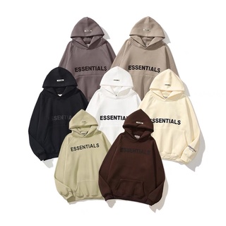 Áo nỉ bông hoodie essentials cao su in nổi