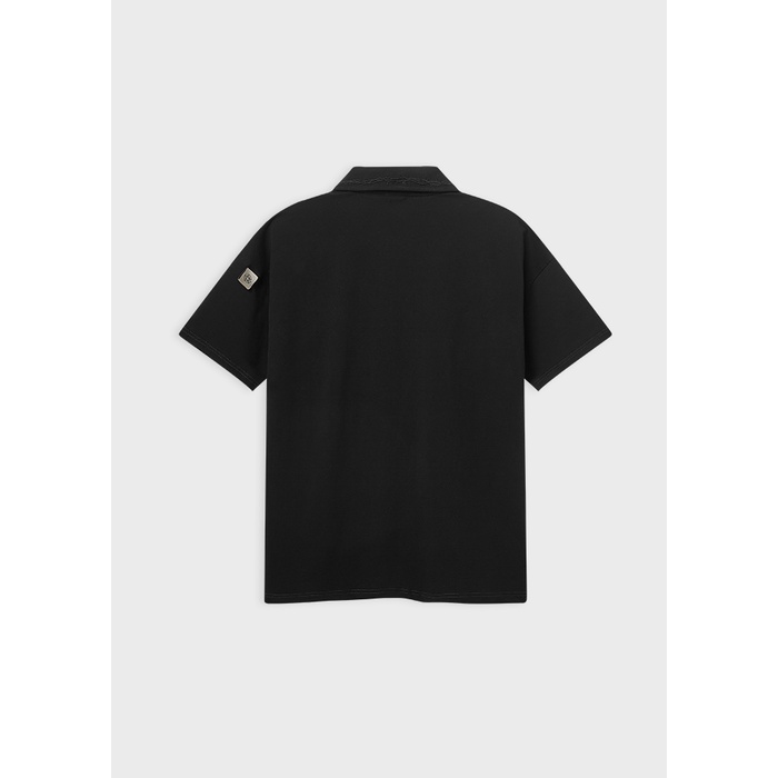 EMBROIDERED BOBUI LOGO POLO/ BLACK