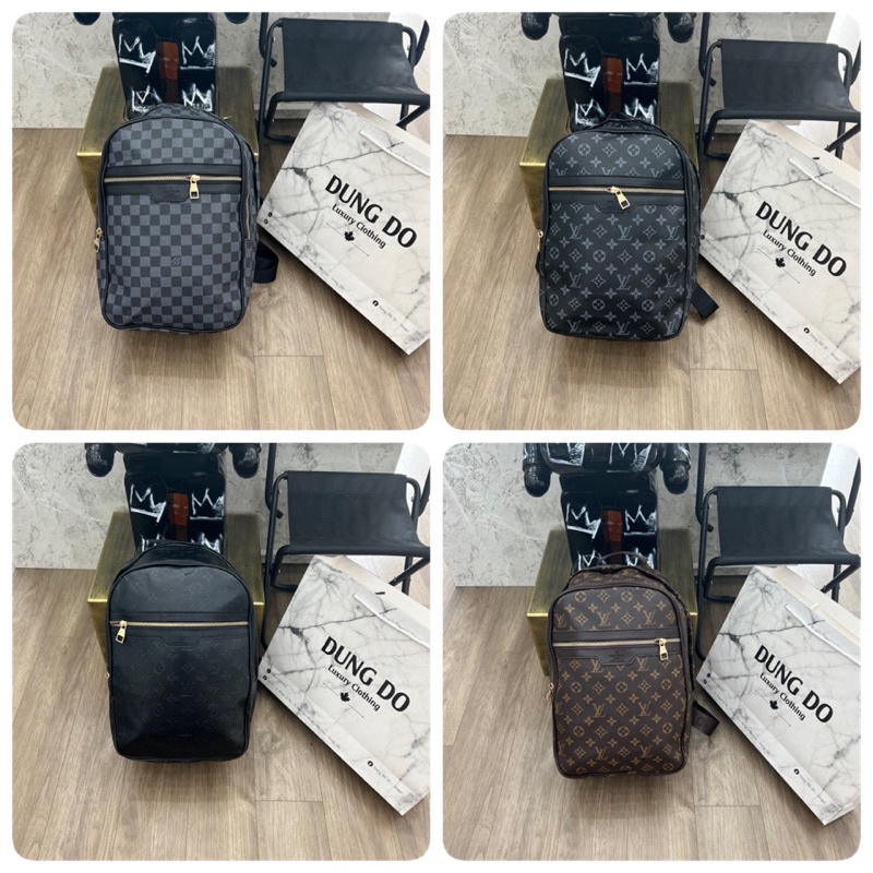 Balo l.v hoa vân in nổi kèm ảnh thật tại shop