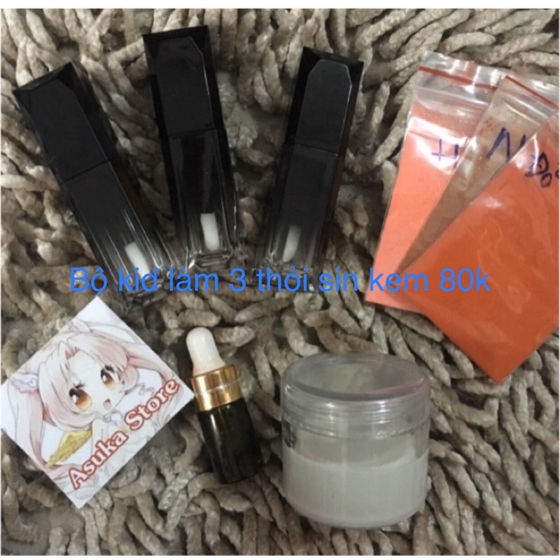 Bộ kid làm son kem tại nhà 3 lọ 0396663657