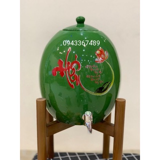 Bình nước sứ Bát Tràng 8 lít, 10 lít