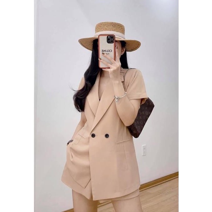 Set Vest Đùi Phối Chun PEONYB Nữ [FREESHIP] 🌸 Bộ quần áo cộc form rộng, short đũi trượt màu ĐEN | TRẮNG | BE Ulzzang 🌸 | BigBuy360 - bigbuy360.vn