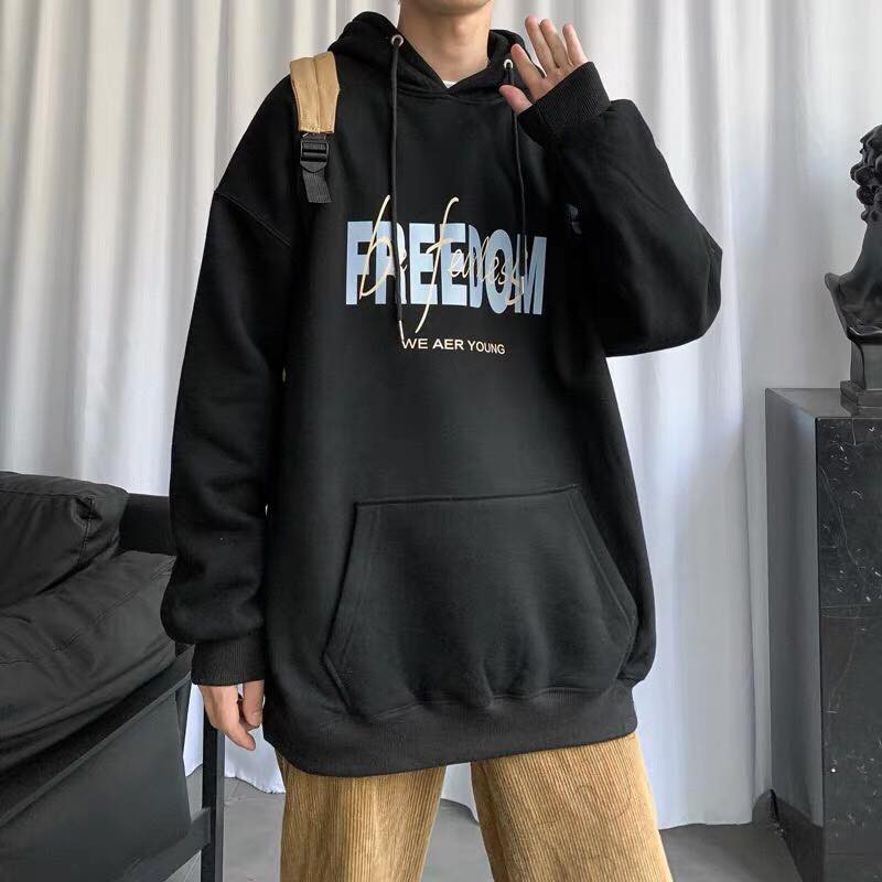 Áo Khoác Hoodie In Hình Freedom Ulzzang Unisex Chất Nỉ Bông Cao Cấp Dáng Rộng Nam Nữ - MM