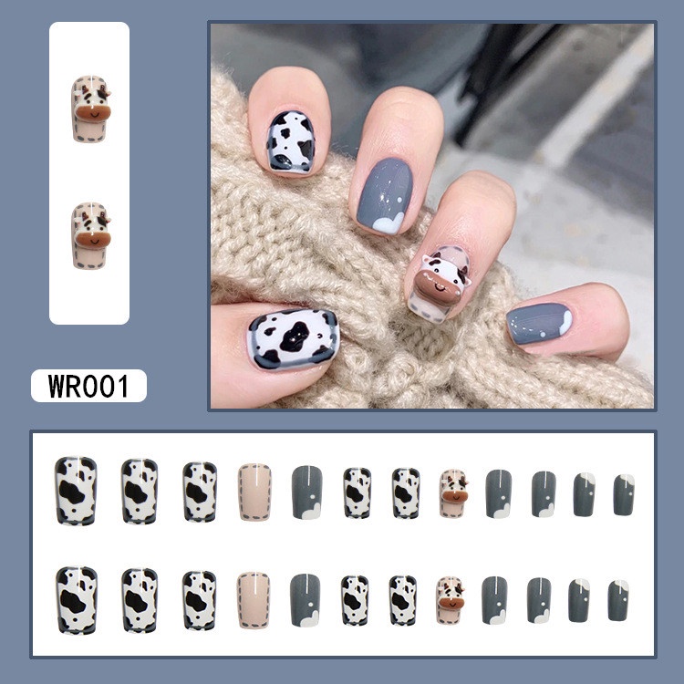 Set 24 Móng Tay Giả Mờ Kèm Keo Dán Tiện Dụng