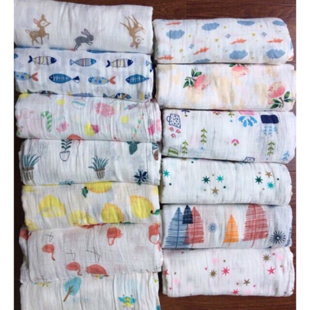 Khăn sợi tre Muslin Swaddle 120cm x 120cm