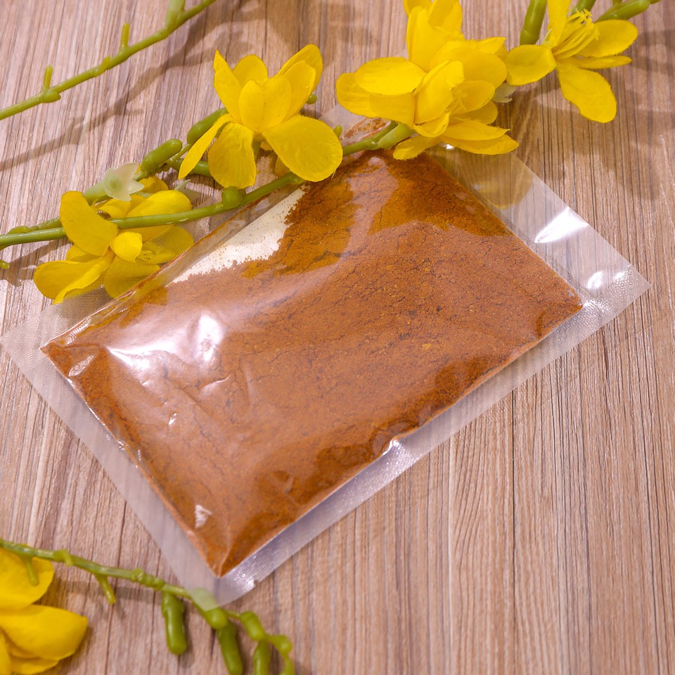 Combo 3 gói 100g bột dành dành khô mịn 100% nguyên chất từ quả dành dành dùng tạo màu thực phẩm bánh kẹo, xôi, thạch