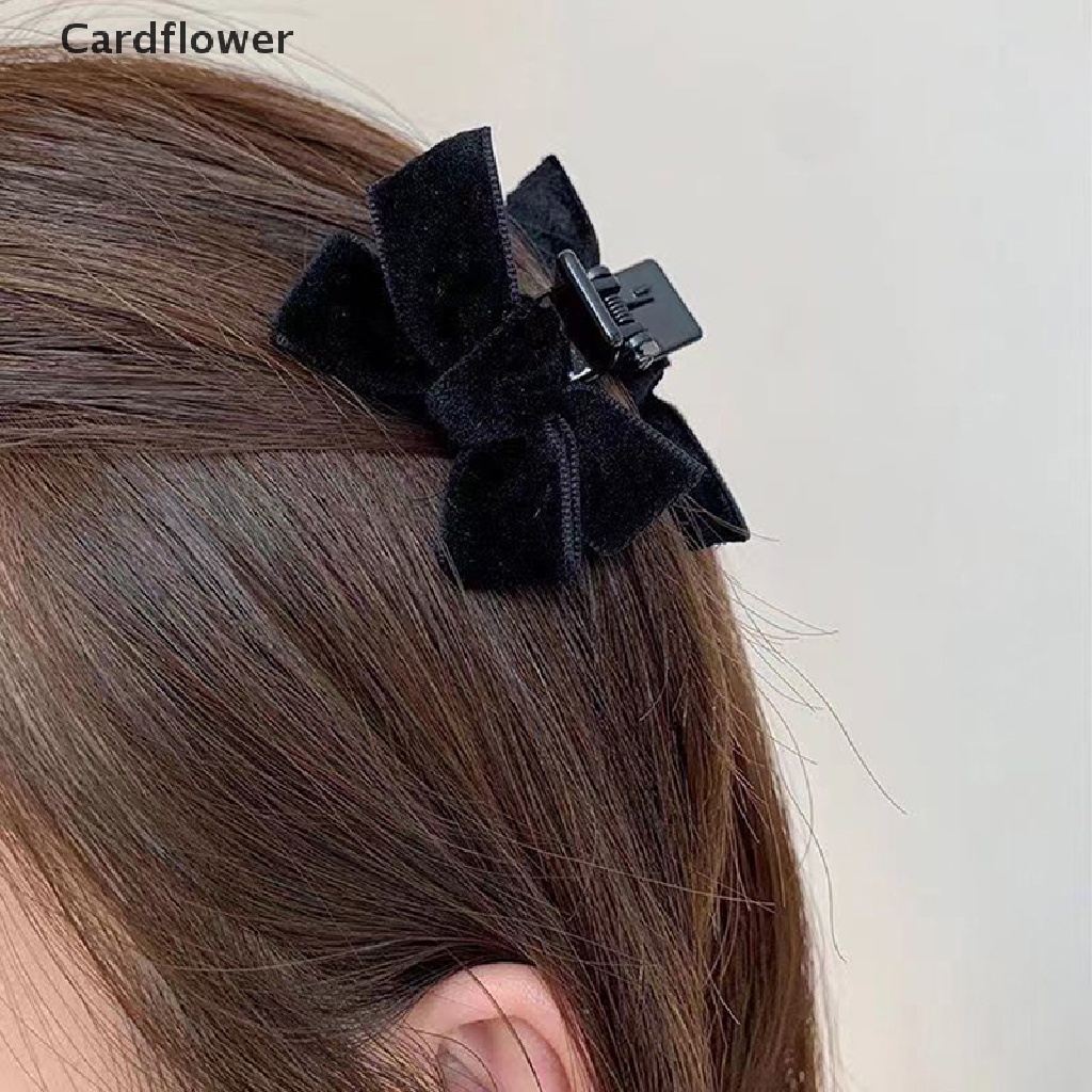 &lt; Cardflower &gt; Kẹp Tóc Mái Bên Hông Bằng Nhung Đen Hình Ngôi Sao Với Nơ Phong Cách Công Chúa Mùa Hè Cho Nữ Đang Giảm Giá