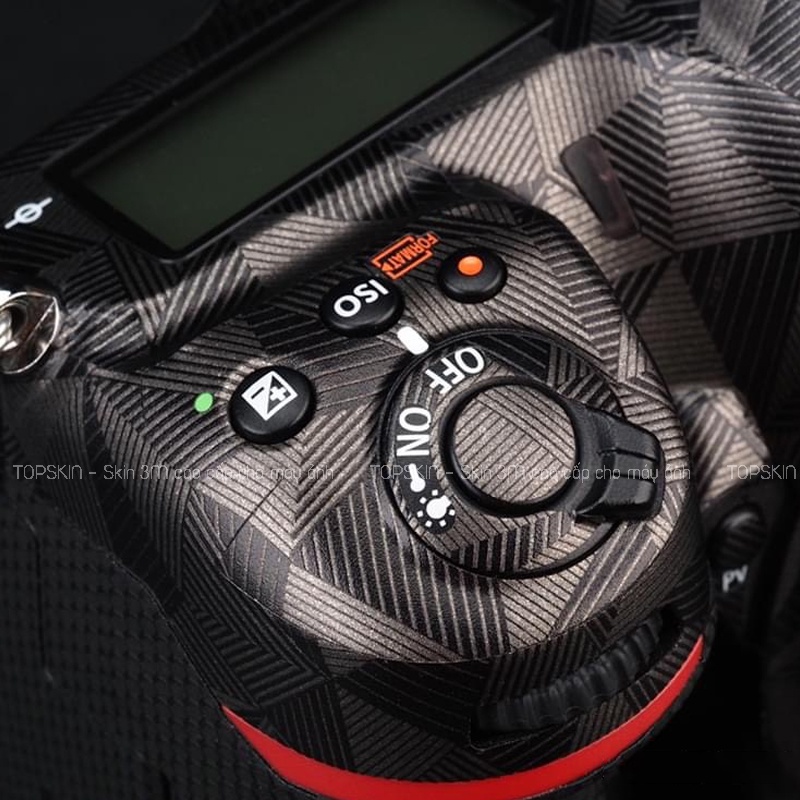 Miếng Dán Skin Máy Ảnh 3M - Mẫu Nordic titanium vân nổi - Cho máy ảnh Nikon DSLR...