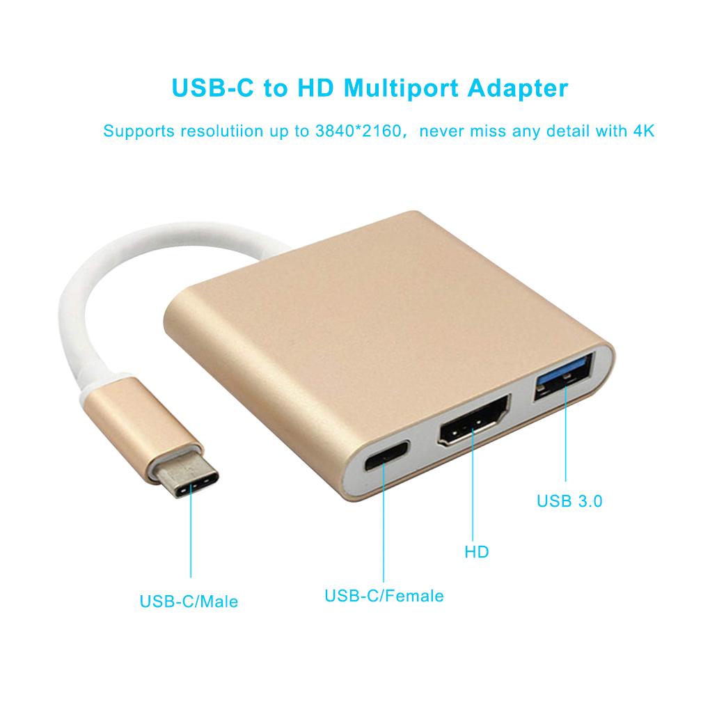 Bộ Chia Cổng USB 3 Trong 1 HDMI USB 3 0 Cho Xiaomi 4c / 5 Mi5