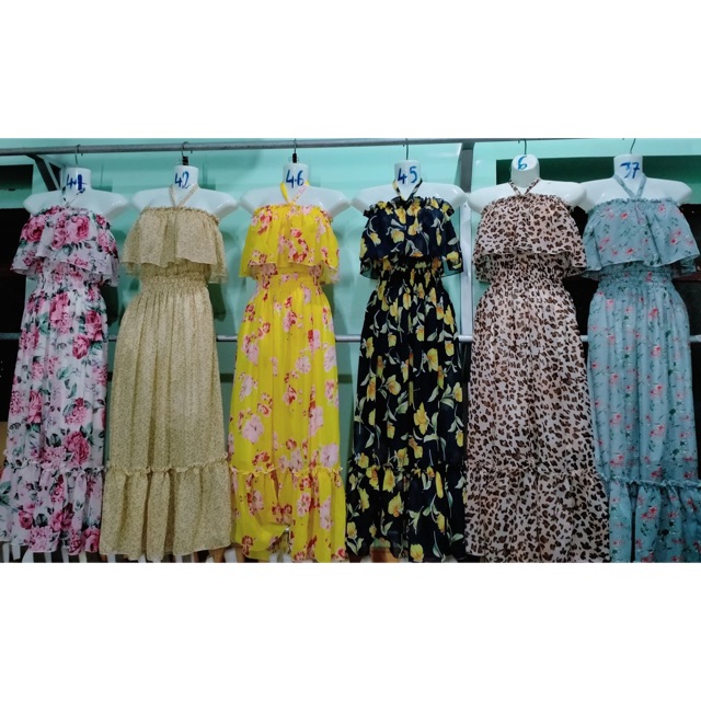 Đầm maxi voan