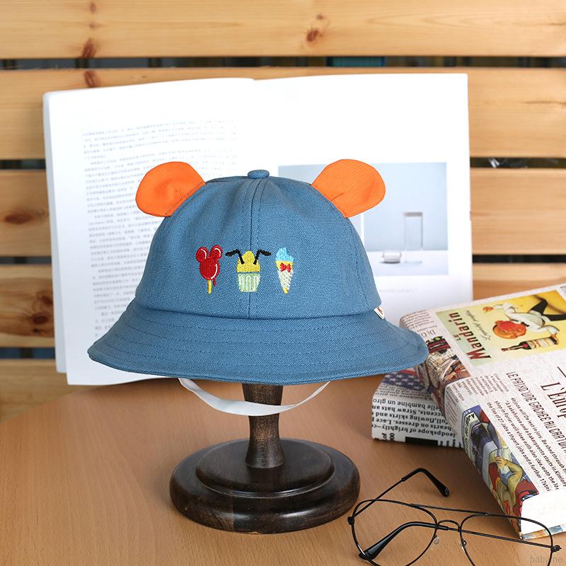 Kids Girl Boys Cap Autumn Children Cartoon Mouse Fisherman Hat Super Cute Baby Pot Hats