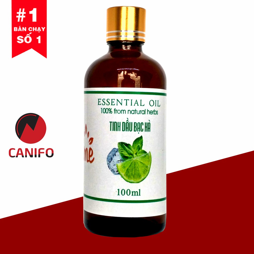 Tinh dầu bạc hà nguyên chất 100ml Canifo, thanh mát làm thơm nhà, tinh dầu Bạc Bà đuổi chuột hiệu quả