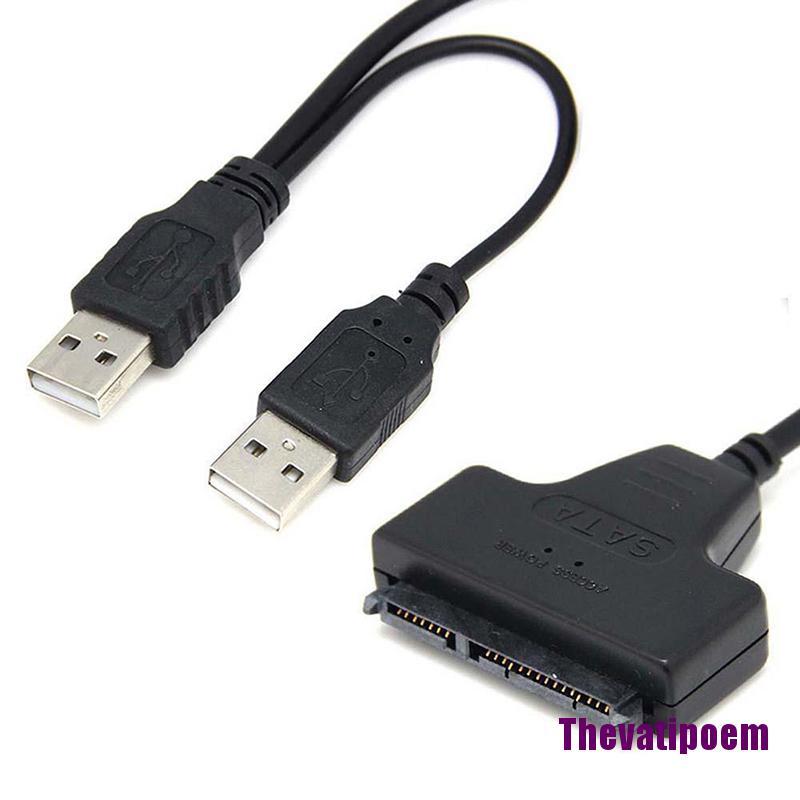 Cáp Chuyển Đổi Usb 2.0 Sang Sata Serial Ata Cho Ổ Cứng 2.5 "Hdd Ssd Laptop