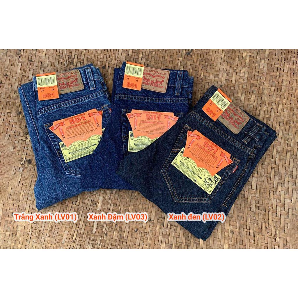Quần jean nam ống đứng cao cấp lv501 vải dày đẹp | BigBuy360 - bigbuy360.vn