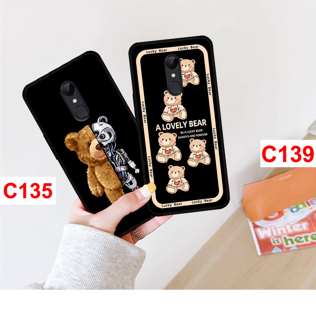 Ốp Redmi Note 4 - Redmi 5 Plus in hình gấu bear cute, thời trang dễ thương . ốp lưng xiaomi redmi rẻ bền đẹp.