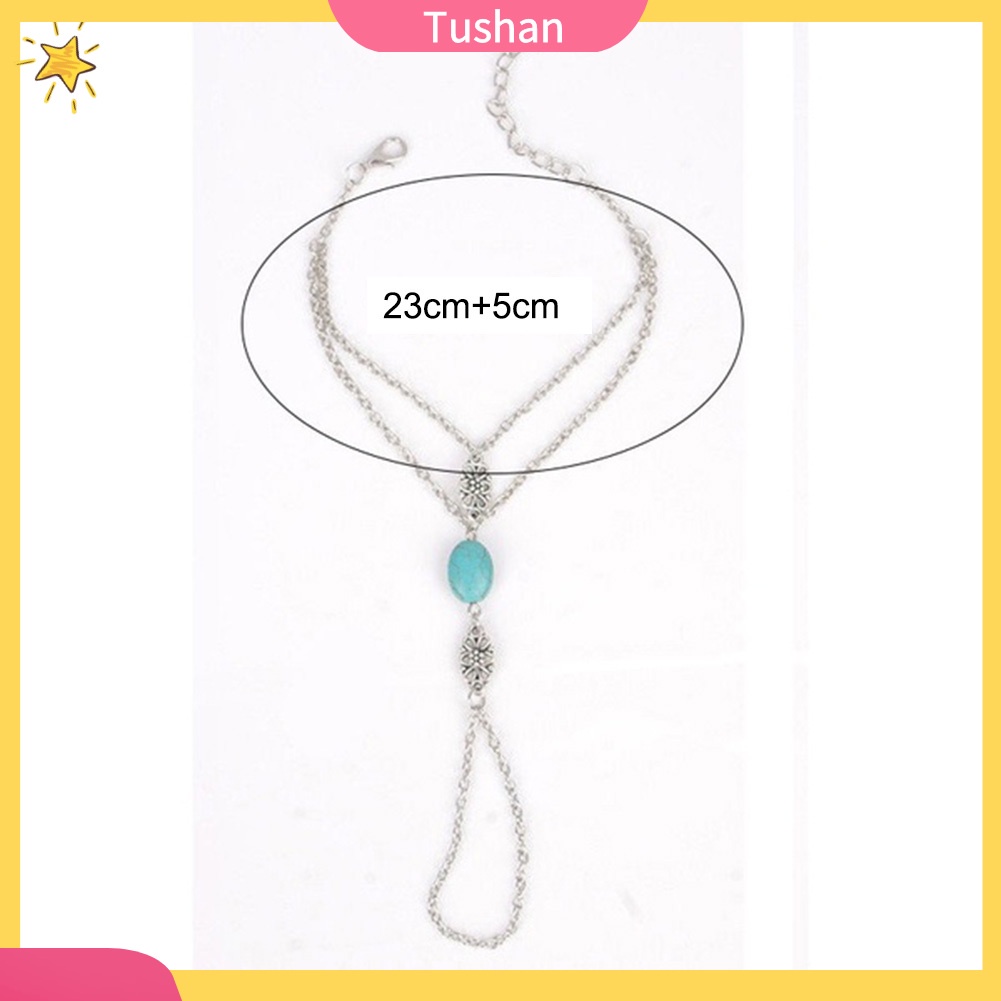 Vòng tay thời trang đính đá Turquoise cho nữ