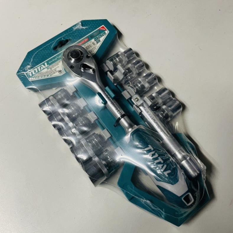 Bộ 12 cái socket 1/2 inch &amp; cần 2 chiều TOTAL THT141121