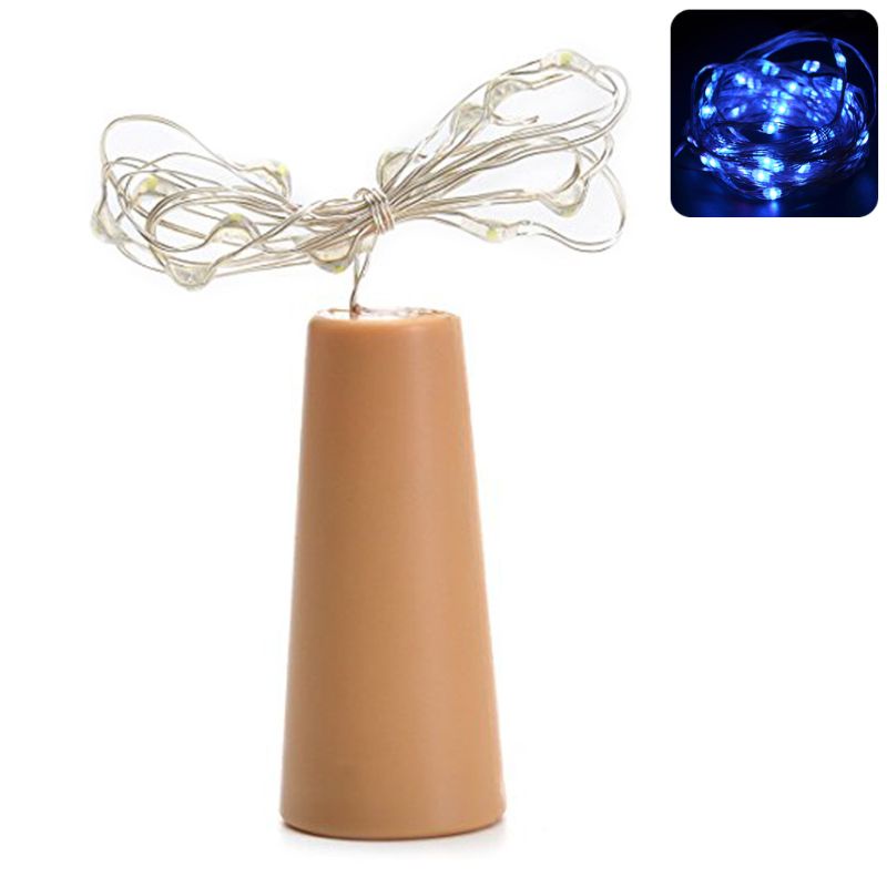Dây Đèn LED Dài 2M 20 Bóng Có Nút Bần Trang Trí Chai Rượu Thủy Tinh